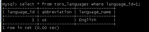 myql table